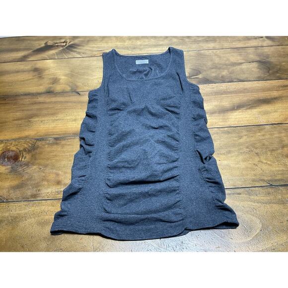 Athleta Fastest Track Racerback Tank Top Size Medium Gray Seamless - Picture 1 of 8